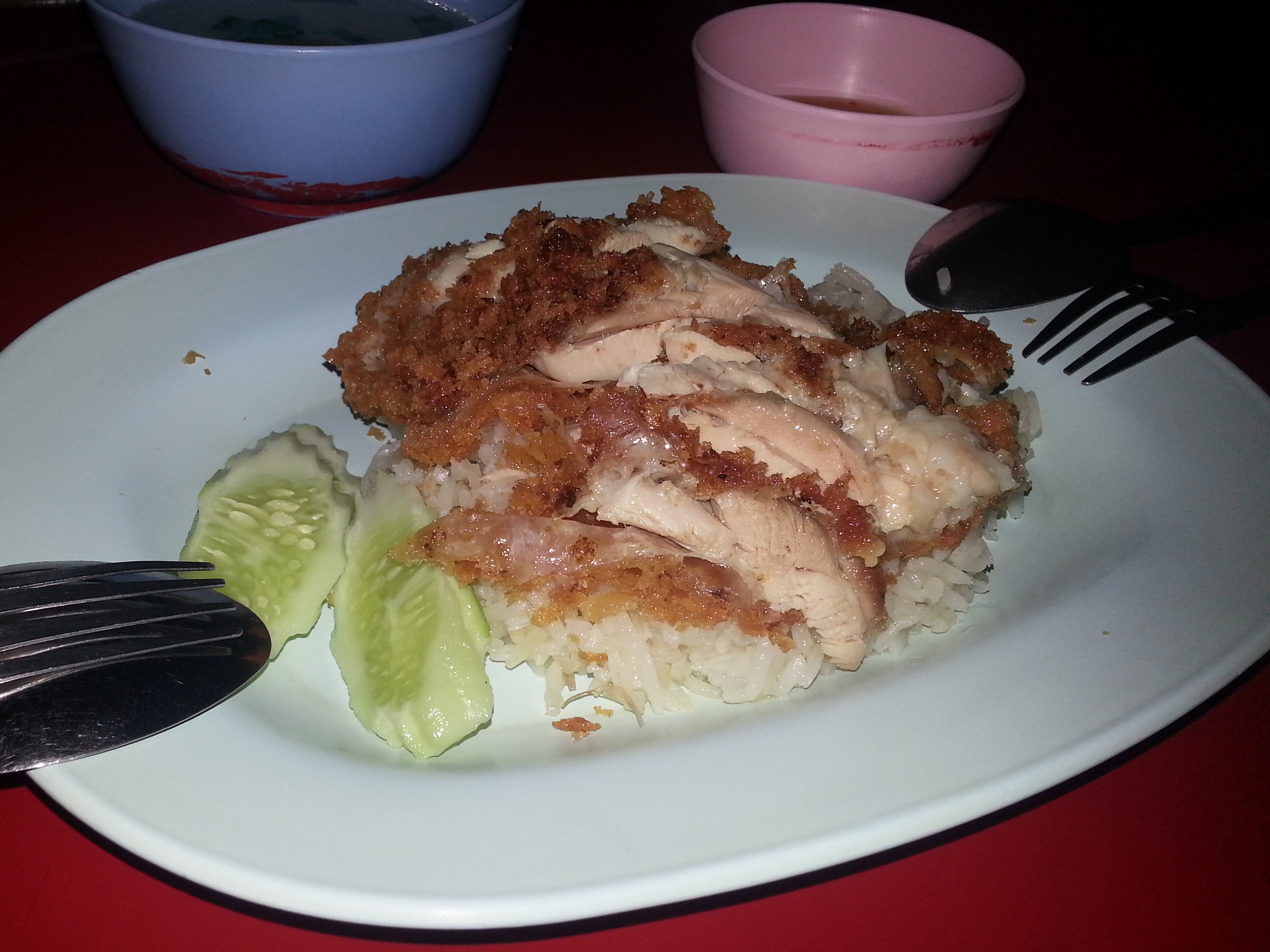 Bangkok street food - chicken rice