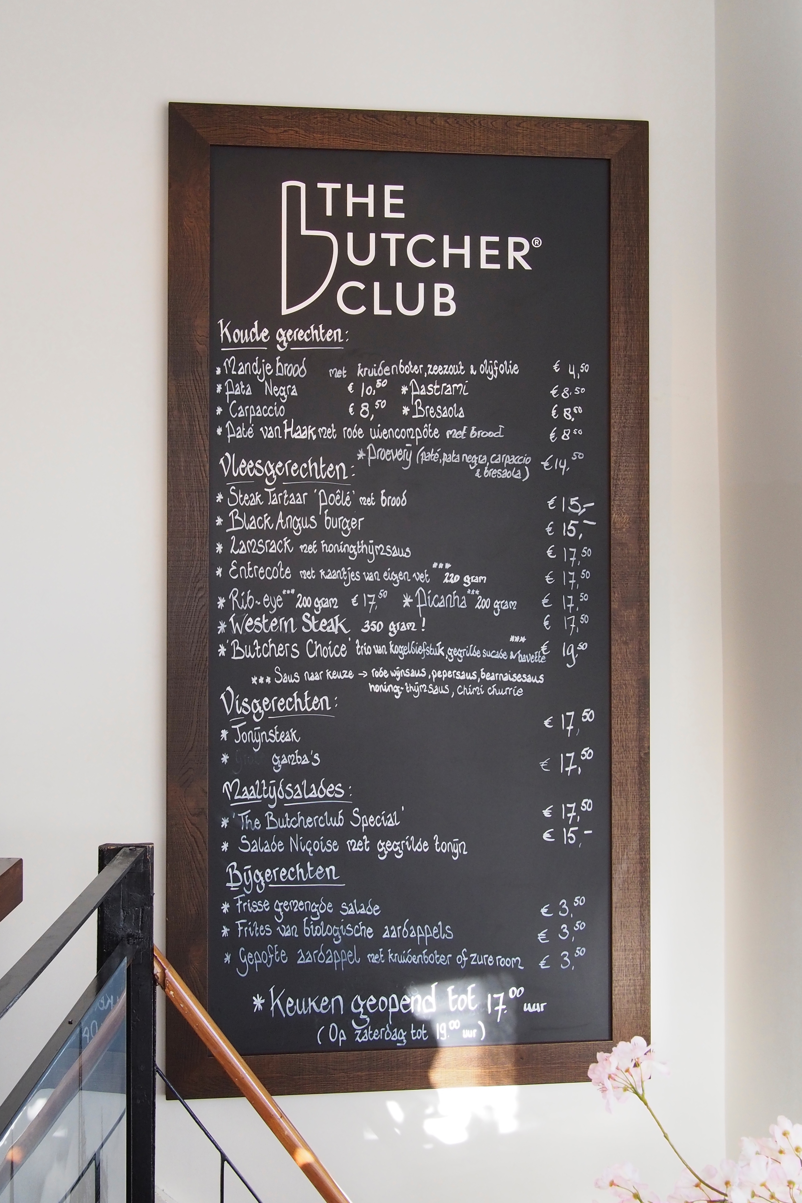 The Butcherclub - menu