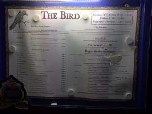 The Bird - menu